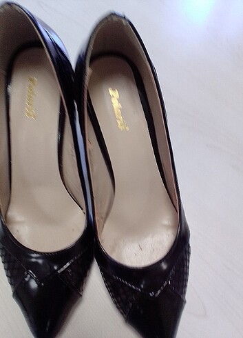 39 Beden siyah Renk Siyah topuklu ayakkabı 
