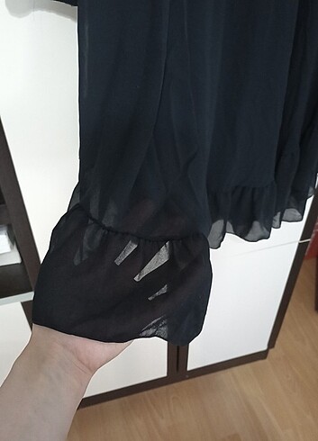38 Beden siyah Renk Tesettür tunik veya mini elbise olarakta kullanılır.