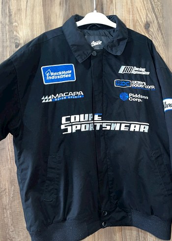 PUll AND BEAR Uzun Kollu Mavi Baskılı Erkek Kayak Ceketi - Görsel 3