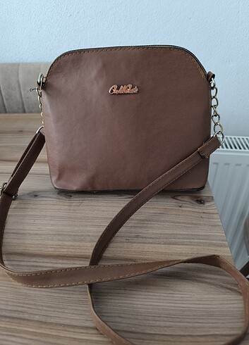 Kahverengi deri çapraz çanta - Görsel 3