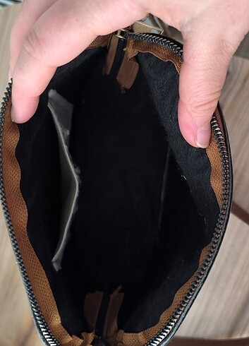 Kahverengi deri çapraz çanta - Görsel 5