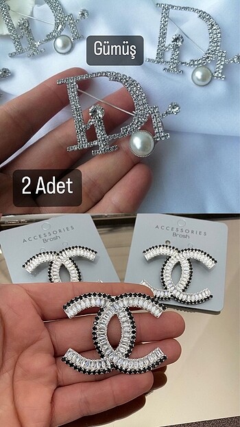 Dior ve Chanel Broş