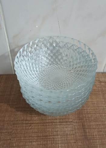 Şeffaf Desenli Cam kase 6 lı - Görsel 3