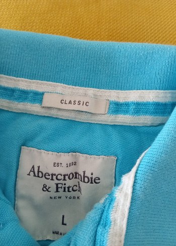 Abercrombie & Fitch mavi polo yaka t-shirt