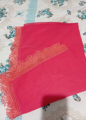 Dantel Kenarlı Pembe namaz örtüsü - Görsel 3
