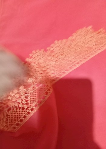 Dantel Kenarlı Pembe namaz örtüsü - Görsel 4