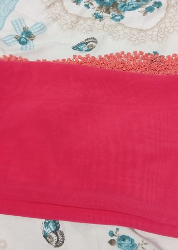 Dantel Kenarlı Pembe namaz örtüsü - Görsel 5