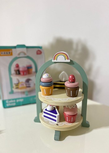 Diğer Pastel Renkli Cupcake Ahşap oyuncak