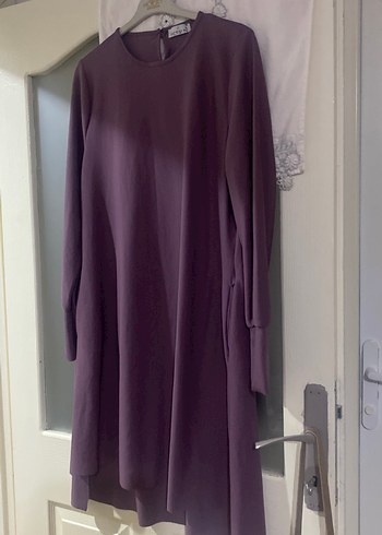 Uzun Kollu Mor Salaş Tunik - Görsel 2