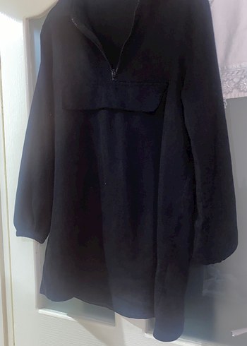 Siyah Salaş Midi tunik - Görsel 2