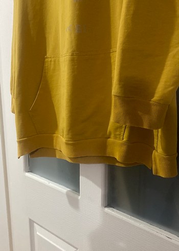 Sarı Kapüşonlu Midi Boy Sweatshirt - Görsel 3