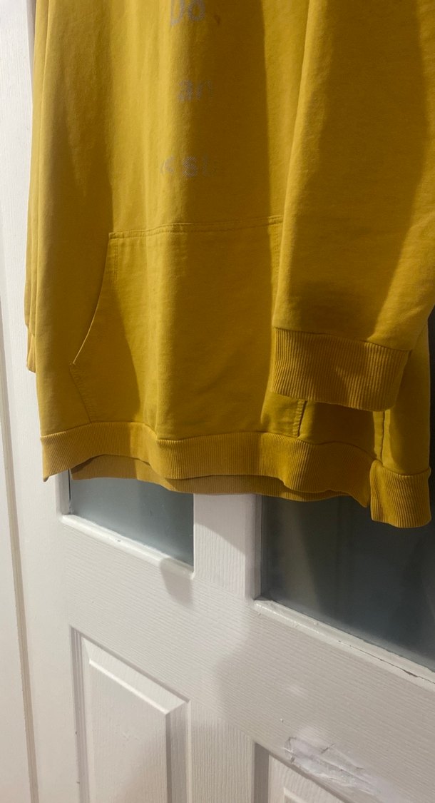 Sarı Kapüşonlu Midi Boy Sweatshirt - Görsel 3