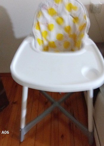 Sarı ve Gri Bebek Mama Sandalyesi