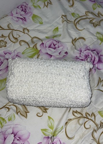 Örgü Beyaz Kadın Çanta - Görsel 6