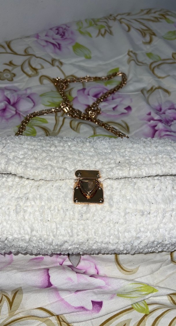 Örgü Beyaz Kadın Çanta - Görsel 2