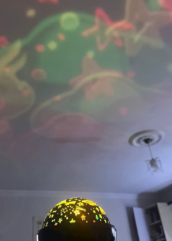 Fonksiyonlu Şarjlı ve pilli projektör gece lambası - Görsel 7