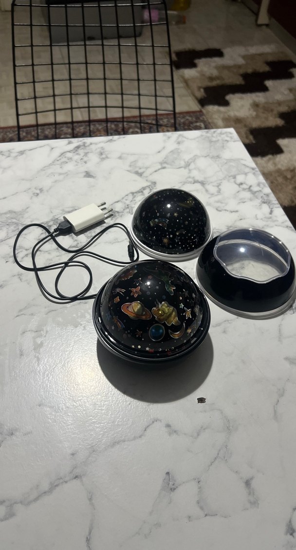 Fonksiyonlu Şarjlı ve pilli projektör gece lambası - Görsel 2