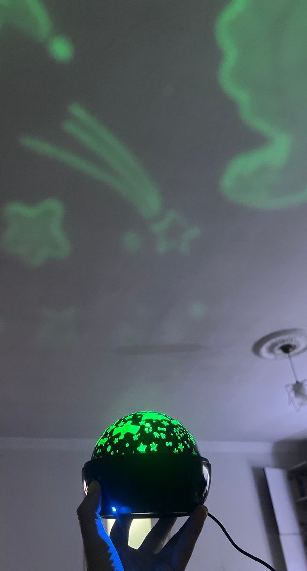 Fonksiyonlu Şarjlı ve pilli projektör gece lambası - Görsel 5