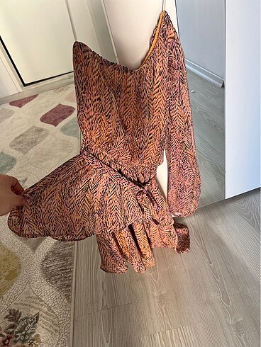 Tek omuz elbise - Görsel 2