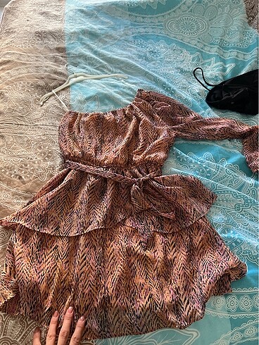 Tek omuz elbise - Görsel 7