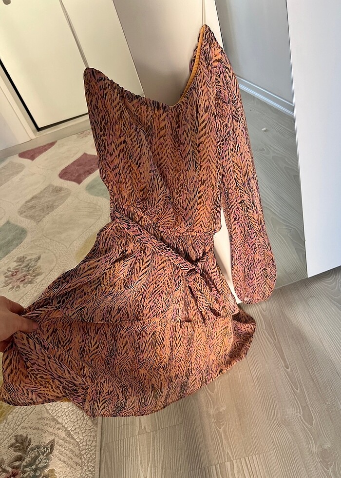 Tek omuz elbise - Görsel 3