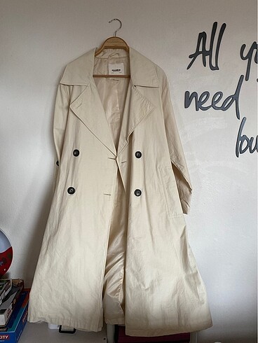 Pull and Bear Pull And Bear Krem Trençkot