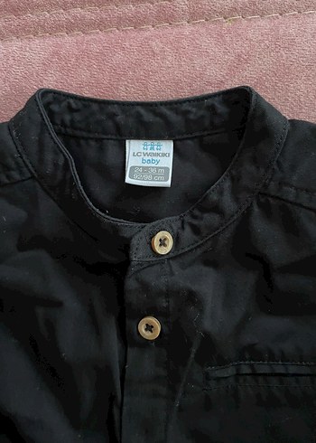 Erkek Çocuk Siyah Keten Gömlek - Görsel 2