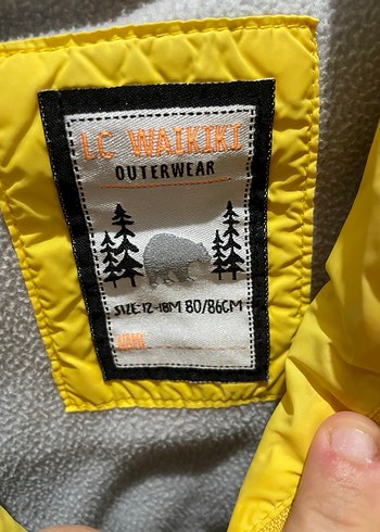 Erkek Çocuk Sarı Kapüşonlu Fermuarlı Mont - Görsel 3