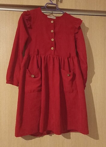 10 Yaş Beden kırmızı Renk Kız çocuk elbise 