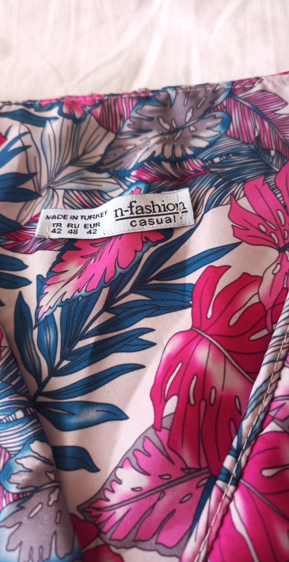 Pembe Bohem Diz altı elbise - Görsel 3