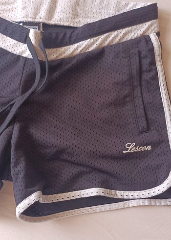Lescon Siyah Kadın Mini Spor Şort