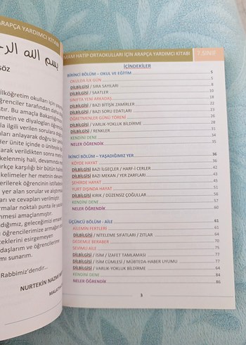 Beden 7. Sınıf Arapça Konu Anlatımı Kitabı