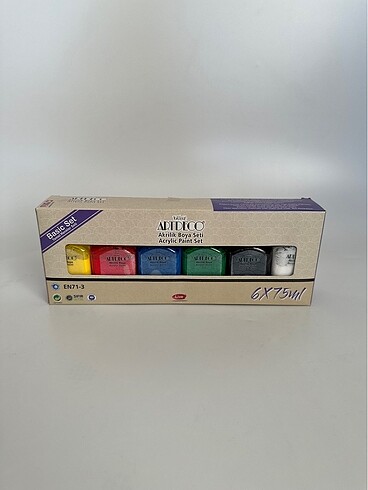 Artdeco Akrilik Boya Seti Ana Renkler 6x75ml