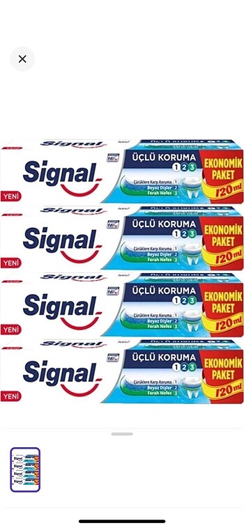 Signal Üçlü Koruma Diş Macunu 4x120 ml