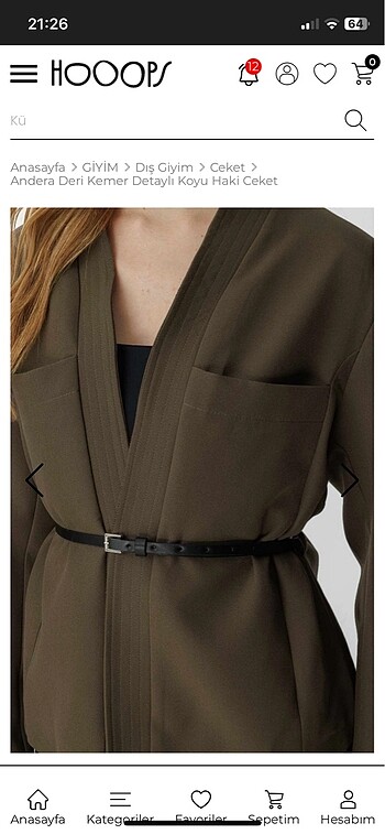 38 Beden haki Renk Hoops store Ceket blazer