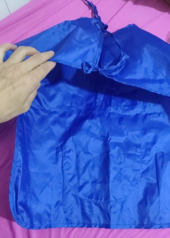 Mavi Baskılı Bebek Önlüğü - Görsel 2