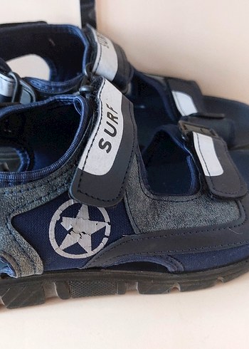 Erkek Çocuk Mavi Baskılı Kayışlı Sandalet - Görsel 6