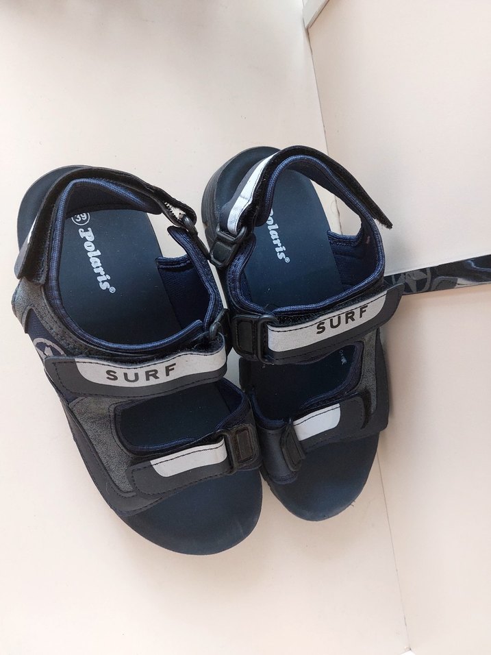 Erkek Çocuk Mavi Baskılı Kayışlı Sandalet - Görsel 5