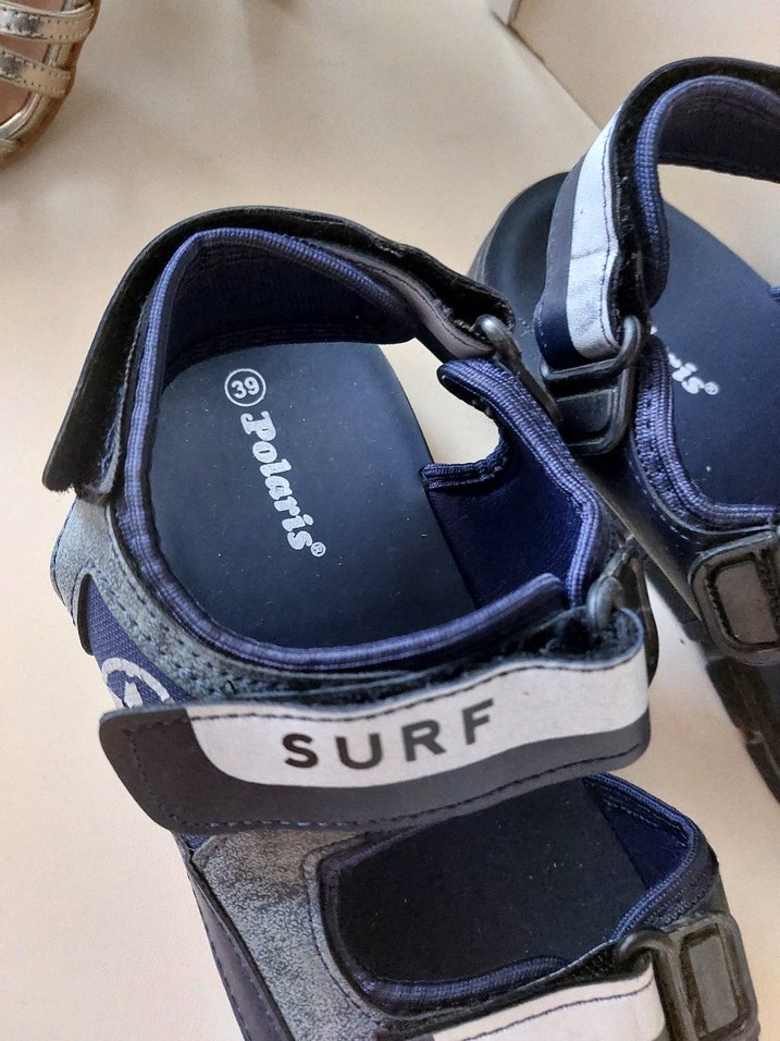 Erkek Çocuk Mavi Baskılı Kayışlı Sandalet - Görsel 3