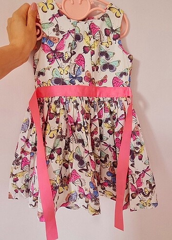 Marks & Spencer M&S 4,5 yaş kelebek desenli elbise