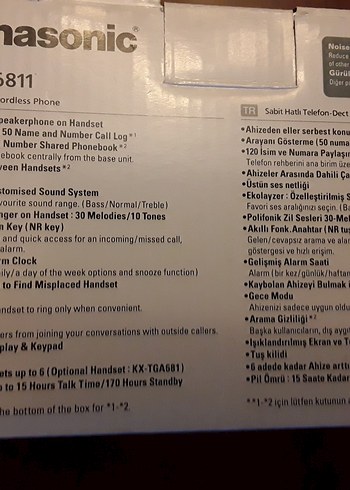 Panasonic Kablosuz Telefon KX-TG6811 - Görsel 5