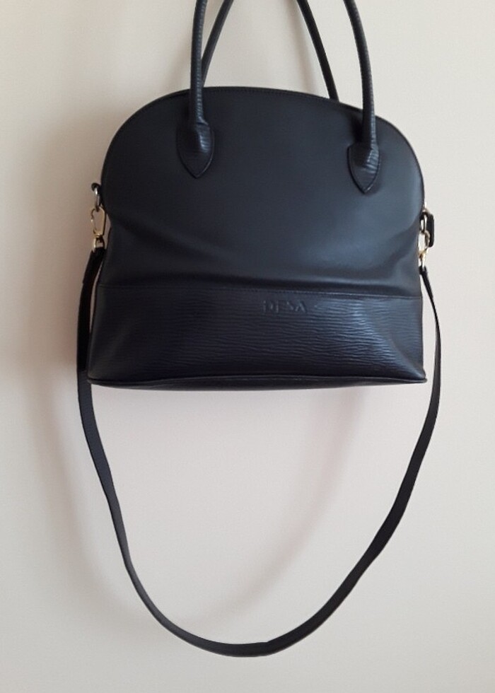 Desa marka gerçek deri, sert dokulu çanta - Görsel 2