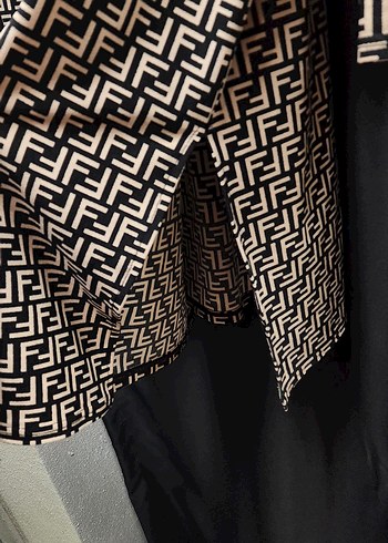 Desenli yarasa Kollu Salaş Tunik - Görsel 2