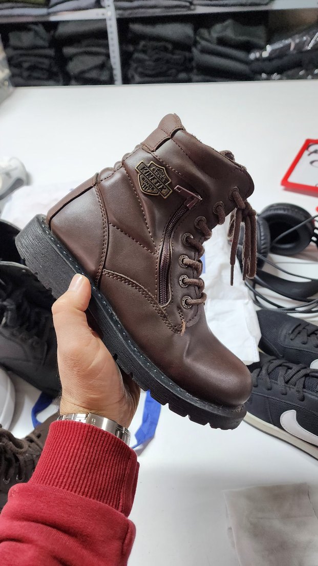 Kahverengi Deri Erkek Çocuk Botu - Görsel 4