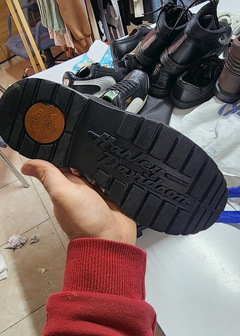 Siyah Deri Bağcıklı bot - Görsel 3