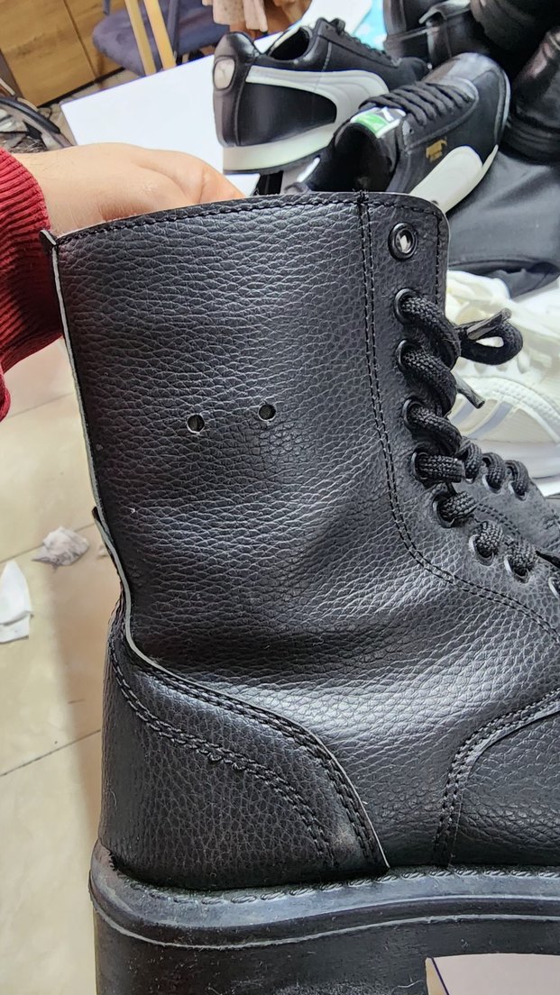 Siyah Deri Bağcıklı bot - Görsel 4