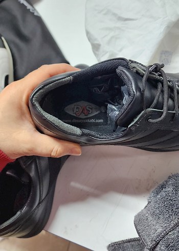 hakiki deri Siyah Bağcıklı Erkek Günlük Ayakkabı - Görsel 3