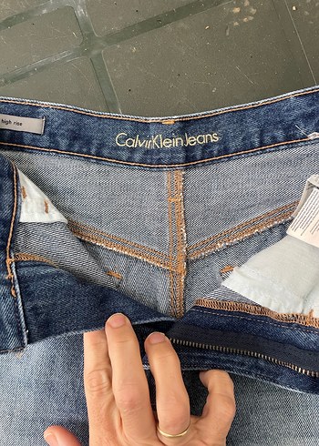 Calvin Klein Baskılı Mavi Denim Kadın Jean - Görsel 4