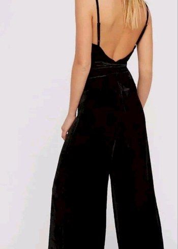 Free People Siyah Kadife Askılı Bol Kesim Kadın Tulum - Görsel 2