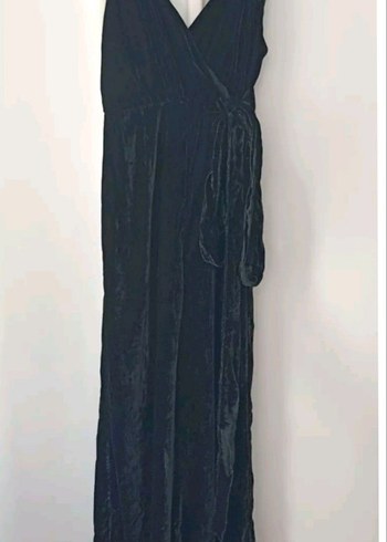 Free People Siyah Kadife Askılı Bol Kesim Kadın Tulum - Görsel 3